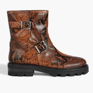 Jimmy choo snake-effect leather ankle boots (NEW)